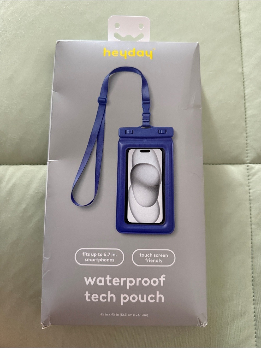 heyday Waterproof Tech Pouch Phone Dry Bag Blue – Fits up to 6.7” Smartphones